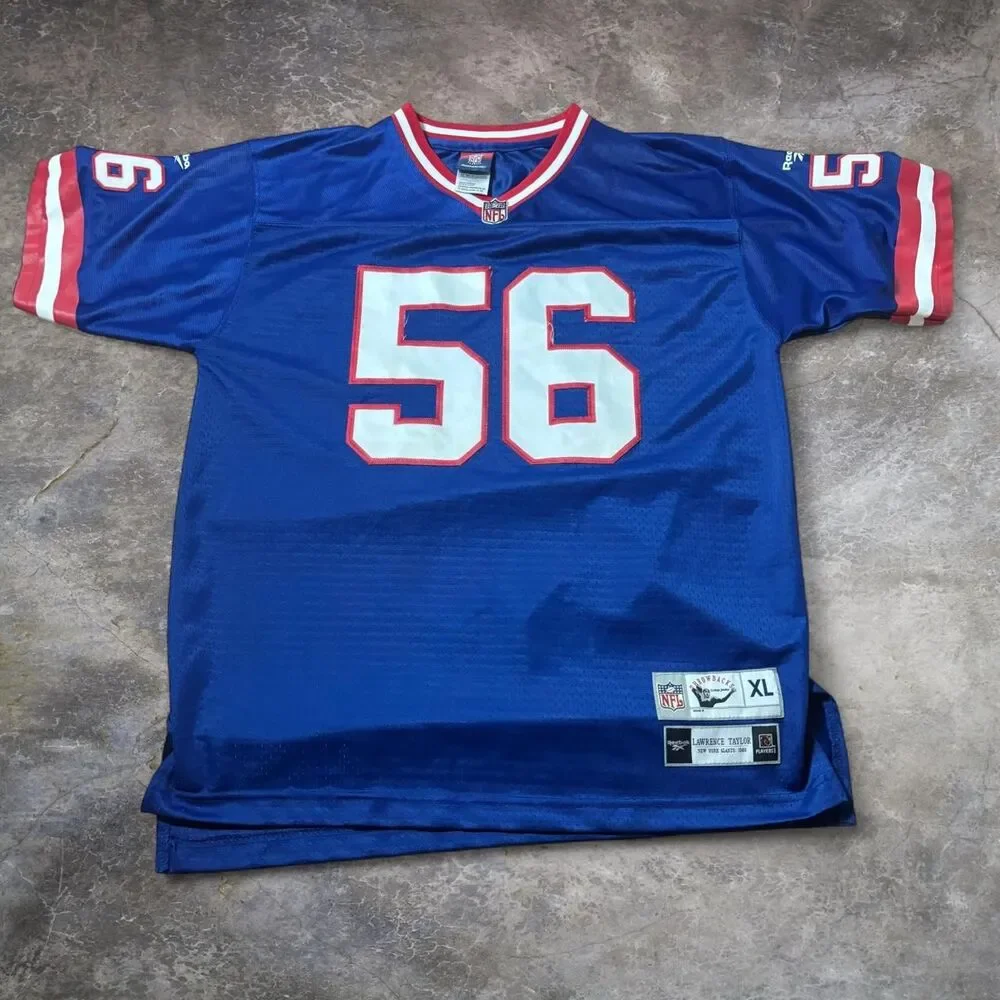 Reebok New York Giants Lawrence Taylor Jersey Men’s M Blue NFL Football